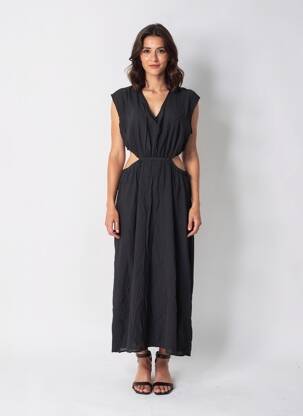 Robe longue noir MANGO femme