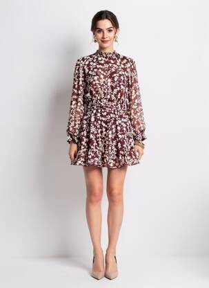 Robe courte rouge MANGO femme