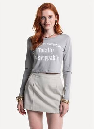 T-shirt gris TALLY WEIJL femme