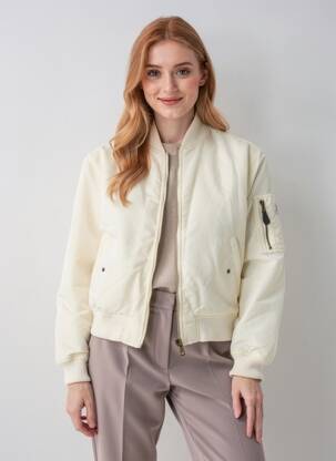 Doudoune manches longues sans capuche beige GUESS femme