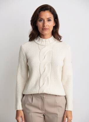 Pull stretch manches longues beige SAINT JAMES femme