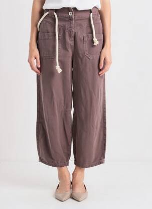 Pantalon droit violet YUGEN femme
