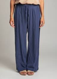 Pantalon large bleu OPUS femme