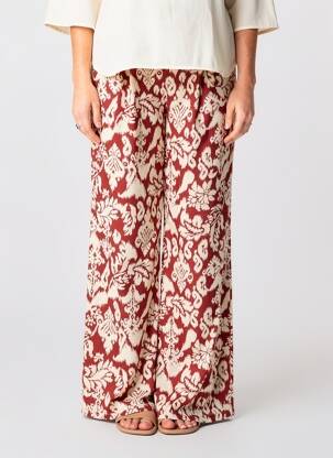 Pantalon large rouge MANGO femme