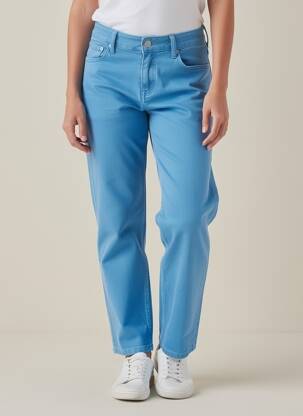Pantalon droit bleu MANGO femme