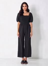 Combi-pantalon noir JACQUELINE DE YONG femme