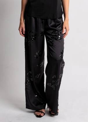 Pantalon large noir ONLY femme