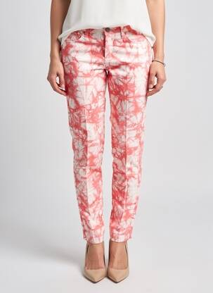 Pantalon droit rose PIECES femme