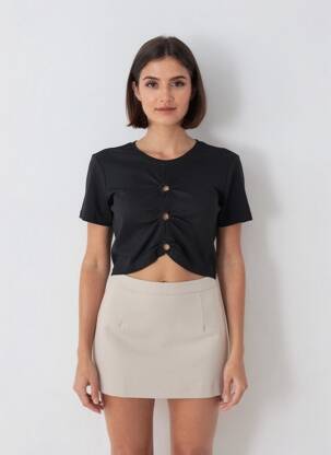 T-shirt noir ONLY femme