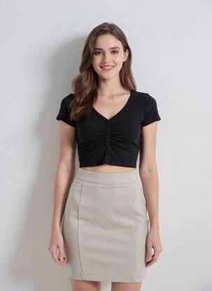 T-shirt noir ONLY femme