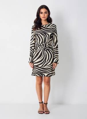 Robe mi-longue noir MANGO femme