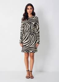 Robe mi-longue noir MANGO femme