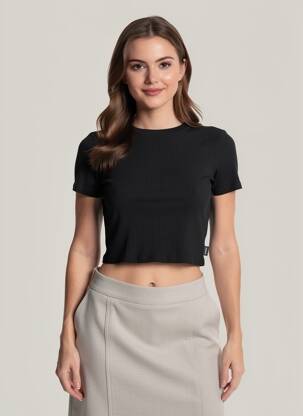 Crop top noir TALLY WEIJL femme
