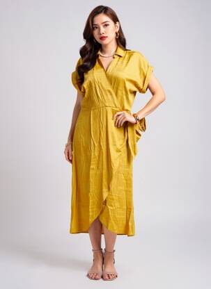 Robe courte jaune VILA femme