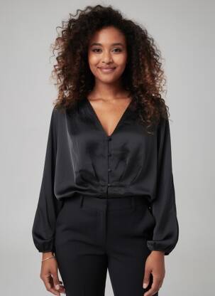 Chemisier noir ASTRID BLACK LABEL femme