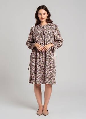 Robe mi-longue rose OBJECT femme