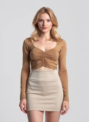 T-shirt marron TALLY WEIJL femme