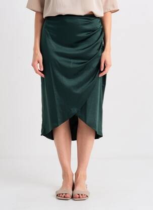 Jupe mi-longue vert JACQUELINE DE YONG femme