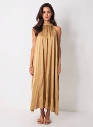 Robe longue marron DIXIE femme