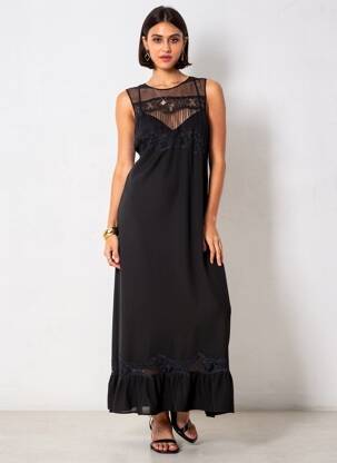Robe longue noir MY TWIN femme
