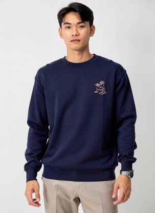 Pull col rond manches longues bleu RAGWEAR homme
