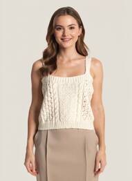 Débardeur beige MANGO femme