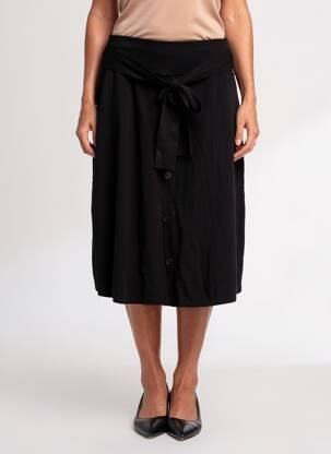 Jupe mi-longue noir STREET ONE femme