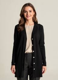 Gilet manches longues noir MANGO femme