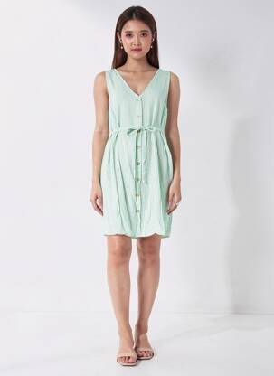 Robe courte vert VERO MODA femme