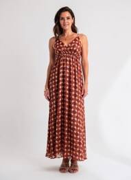 Robe longue marron MOLLY BRACKEN femme