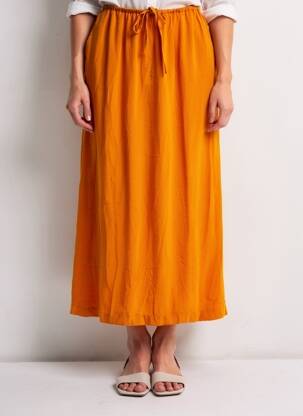 Jupe mi-longue orange VERO MODA femme