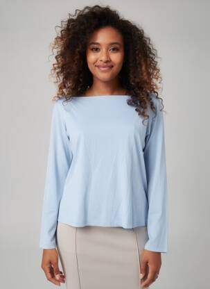 Top bleu MANGO femme