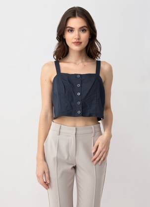 Top bleu SUPERDRY femme