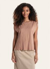 Top marron ONLY femme