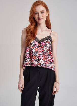 Top noir MANGO femme