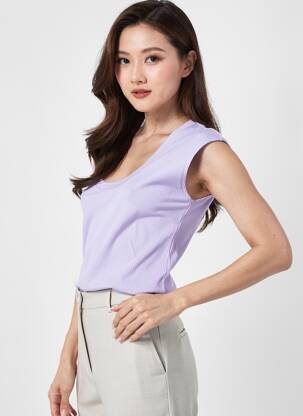 Top violet MANGO femme