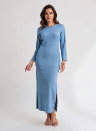 Robe longue bleu BROWNIE femme