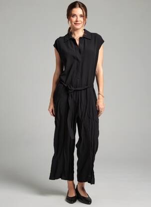 Combi-pantalon noir ASTRID BLACK LABEL femme