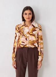 Chemisier marron ONLY femme