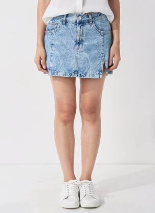 Jupe courte bleu MANGO femme