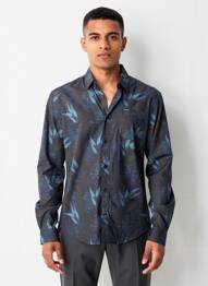 Chemise manches longues bleu GARCIA homme