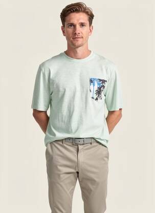 T-shirt bleu JACK & JONES homme