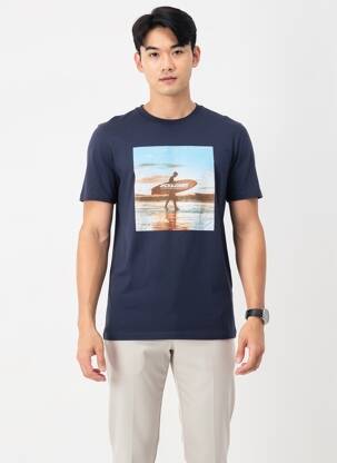 T-shirt bleu JACK & JONES homme