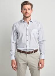 Chemise manches longues bleu OLYMP homme