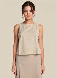 Top beige MANGO femme