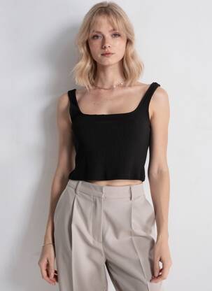 T-shirt noir PIECES femme