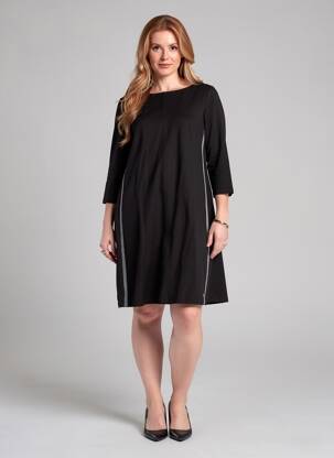 Robe mi-longue noir GARCIA femme
