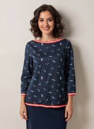 T-shirt bleu STREET ONE femme