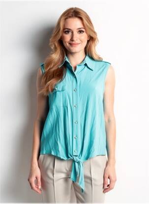 Chemisier bleu AMELIE & AMELIE femme