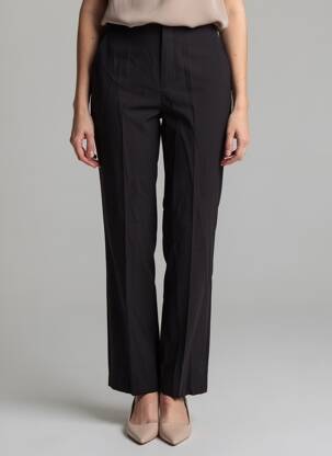 Pantalon droit noir MANGO femme